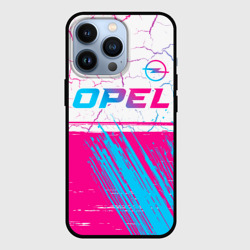 Чехол для iPhone 13 Pro Opel neon gradient style: символ сверху