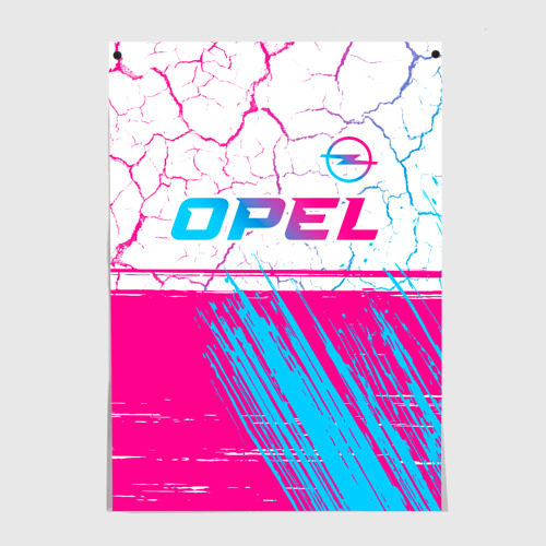 Постер Opel neon gradient style: символ сверху
