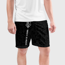 Мужские шорты спортивные System of a Down glitch на темном фоне: по-вертикали - фото 2