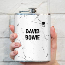 Фляга David Bowie glitch на светлом фоне: символ сверху - фото 2