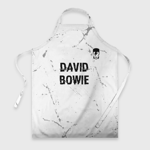 Фартук 3D David Bowie glitch на светлом фоне: символ сверху