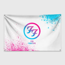 Флаг-баннер Foo Fighters neon gradient style