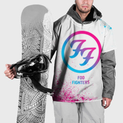 Накидка на куртку 3D Foo Fighters neon gradient style