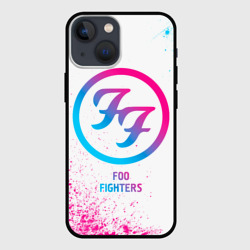 Чехол для iPhone 13 mini Foo Fighters neon gradient style