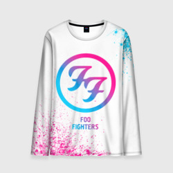 Мужской лонгслив 3D Foo Fighters neon gradient style