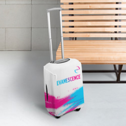 Чехол для чемодана 3D Evanescence neon gradient style: символ сверху - фото 2