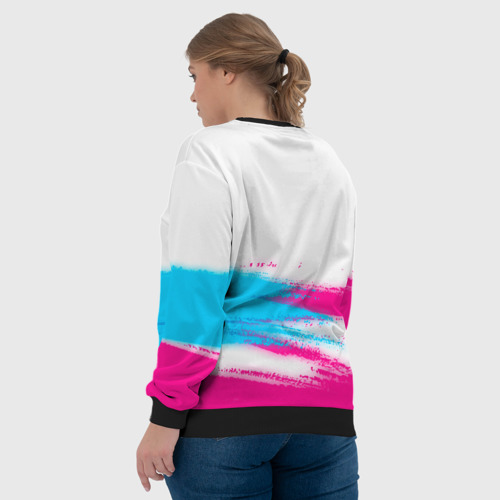 Женский свитшот 3D Evanescence neon gradient style: символ сверху, цвет 3D печать - фото 7