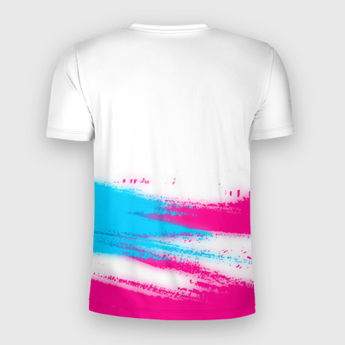 Мужская футболка 3D Slim Evanescence neon gradient style: символ сверху, цвет 3D печать - фото 2