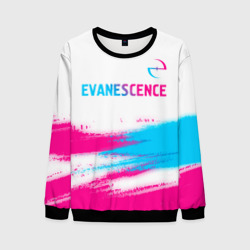 Мужской свитшот 3D Evanescence neon gradient style: символ сверху