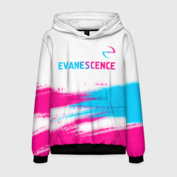 Мужская толстовка 3D Evanescence neon gradient style: символ сверху