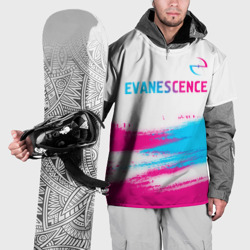 Накидка на куртку 3D Evanescence neon gradient style: символ сверху