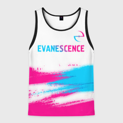 Мужская майка 3D Evanescence neon gradient style: символ сверху