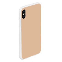 Чехол для iPhone XS Max матовый Однотонный цвет миндальный - фото 2