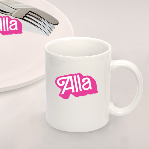 Набор: тарелка + кружка Alla - retro Barbie style  - фото 2