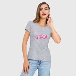 Женская футболка хлопок Slim Настя - ретро барби стиль  - фото 2