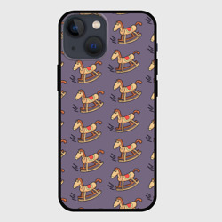 Чехол для iPhone 13 mini Деревянные лошадки качалки