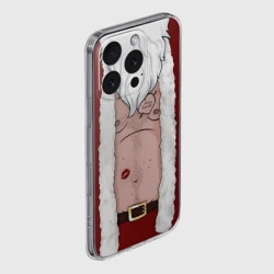 Чехол для iPhone 16 Pro Max силиконовый с защитой камеры Прикольный костюм санта клауса - голое тело - фото 2