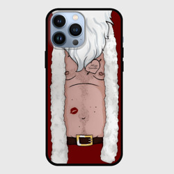 Чехол для iPhone 13 Pro Max Прикольный костюм санта клауса - голое тело