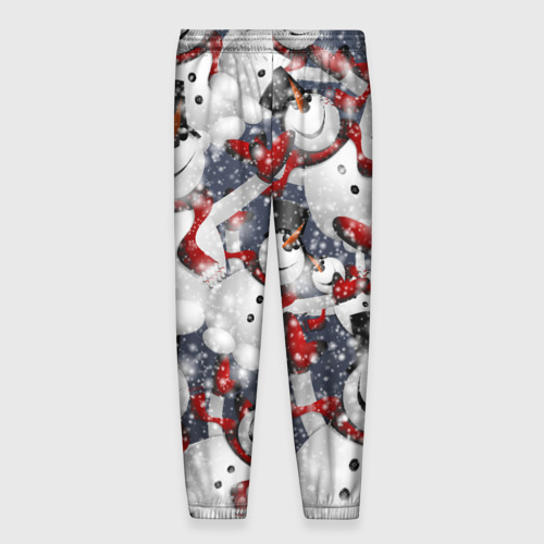 Мужские брюки 3D Зимний паттерн со снеговиками, цвет 3D печать - фото 2