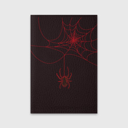 Обложка для паспорта матовая кожа Красная паутина