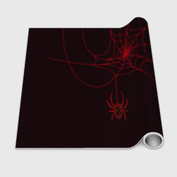 Бумага с принтом Красная паутина для любого человека, вид спереди №2. Цвет основы: белый