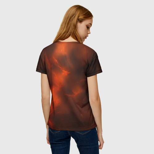 Женская футболка 3D Девушка в лисьей  шкуре , цвет 3D печать - фото 4