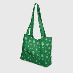 Пляжная сумка 3D Hello winter green snow - фото 2