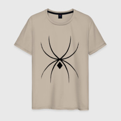 Черный паук минимал – Мужская футболка хлопок с принтом купить со скидкой в -20%