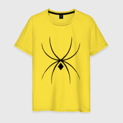 Черный паук минимал – Мужская футболка хлопок с принтом купить со скидкой в -20%