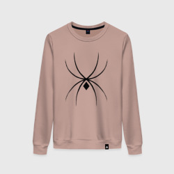 Женский свитшот хлопок Черный паук минимал