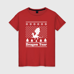 Женская футболка хлопок Sweater dragon year