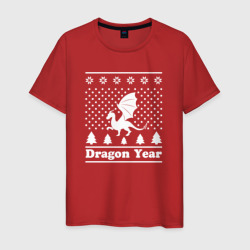 Мужская футболка хлопок Sweater dragon year