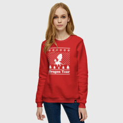 Женский свитшот хлопок Sweater dragon year - фото 2