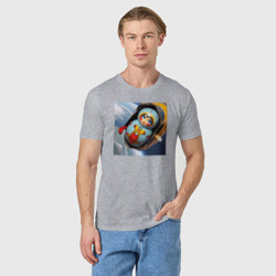 Мужская футболка хлопок Матрешка астронавт - фото 2