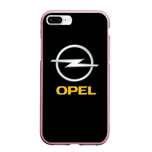 Чехол для iPhone 7Plus/8 Plus матовый Opel sport car, цвет розовый