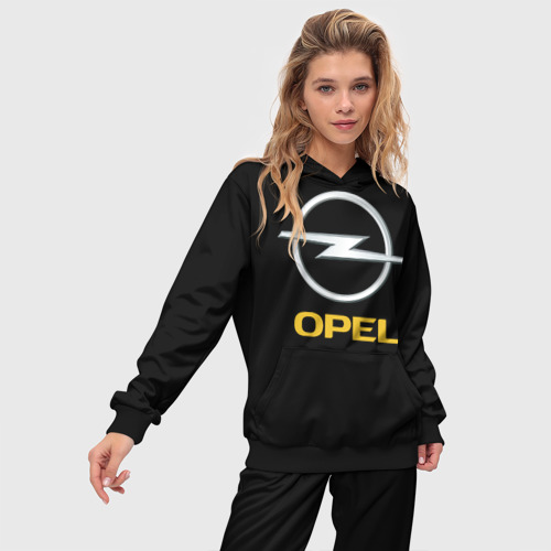 Женский костюм с толстовкой 3D Opel sport car, цвет черный - фото 3