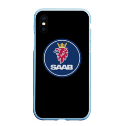 Чехол для iPhone XS Max матовый Saab sport auto car