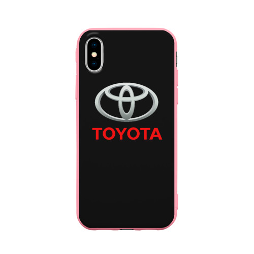 Чехол для iPhone X матовый с принтом Toyota sport car, вид спереди #2