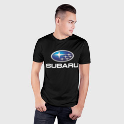 Мужская футболка 3D Slim Subaru sport auto car - фото 2