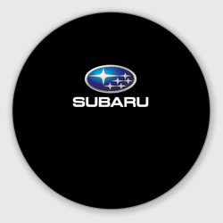 Круглый коврик для мышки Subaru sport auto car