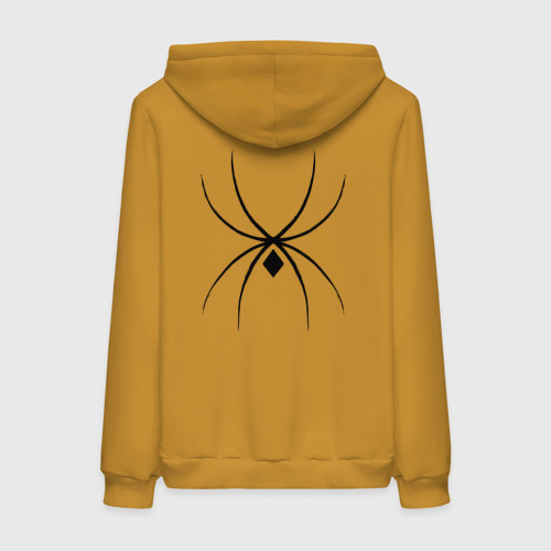 Женская толстовка хлопок Черный паук , цвет горчичный - фото 2