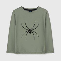 Черный паук  – Лонгслив из хлопка с принтом купить со скидкой в -20%