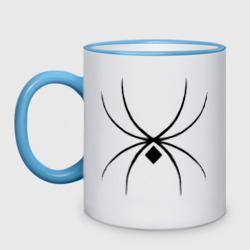 Кружка двухцветная Черный паук 