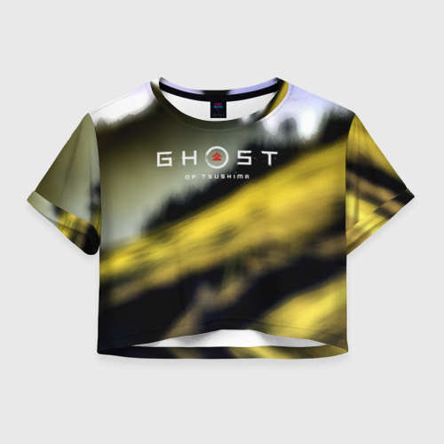 Женская футболка Crop-top 3D Ghost of Tsushima samurai game, цвет 3D печать