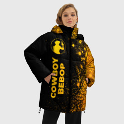 Женская зимняя куртка Oversize Cowboy Bebop - gold gradient: по-вертикали - фото 2