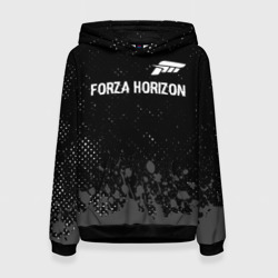 Женская толстовка 3D Forza Horizon glitch на темном фоне: символ сверху