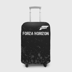 Чехол для чемодана 3D Forza Horizon glitch на темном фоне: символ сверху