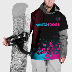 Накидка на куртку 3D Watch Dogs - neon gradient: символ сверху