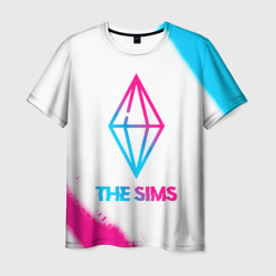 Мужская футболка 3D The Sims neon gradient style