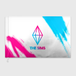 Флаг 3D The Sims neon gradient style